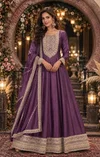 Reenkal By Aurraa Premium Silk Embroidery Gown With Dupatta 